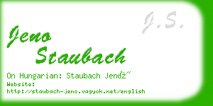 jeno staubach business card